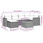 vidaXL 7-tlg. Garten-Sofagarnitur mit Kissen Schwarz Poly Rattan vidaXL 7-tlg. Garten-Sofagarnitur mit Kissen Schwarz Poly Rattan