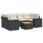 vidaXL 7-tlg. Garten-Sofagarnitur mit Kissen Schwarz Poly Rattan vidaXL 7-tlg. Garten-Sofagarnitur mit Kissen Schwarz Poly Rattan