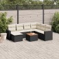 vidaXL 8-tlg. Garten-Sofagarnitur mit Kissen Schwarz Poly Rattan vidaXL 8-tlg. Garten-Sofagarnitur mit Kissen Schwarz Poly Rattan