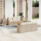 vidaXL 7-tlg. Garten-Sofagarnitur mit Kissen Beige Poly Rattan vidaXL 7-tlg. Garten-Sofagarnitur mit Kissen Beige Poly Rattan
