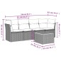 vidaXL 5-tlg. Garten-Sofagarnitur mit Kissen Schwarz Poly Rattan vidaXL 5-tlg. Garten-Sofagarnitur mit Kissen Schwarz Poly Rattan