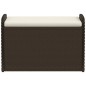 vidaXL Sitzbank mit Stauraum & Kissen Braun 80x51x52 cm Poly Rattan vidaXL Sitzbank mit Stauraum & Kissen Braun 80x51x52 cm Poly Rattan