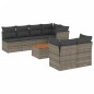 vidaXL 6-tlg. Garten-Sofagarnitur mit Kissen Grau Poly Rattan vidaXL 6-tlg. Garten-Sofagarnitur mit Kissen Grau Poly Rattan