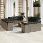 vidaXL 13-tlg. Garten-Sofagarnitur mit Kissen Grau Poly Rattan vidaXL 13-tlg. Garten-Sofagarnitur mit Kissen Grau Poly Rattan