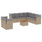 vidaXL 11-tlg. Garten-Sofagarnitur mit Kissen Beige Poly Rattan vidaXL 11-tlg. Garten-Sofagarnitur mit Kissen Beige Poly Rattan