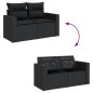 vidaXL 14-tlg. Garten-Sofagarnitur mit Kissen Schwarz Poly Rattan vidaXL 14-tlg. Garten-Sofagarnitur mit Kissen Schwarz Poly Rattan