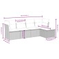 vidaXL 5-tlg. Garten-Sofagarnitur mit Kissen Grau Poly Rattan vidaXL 5-tlg. Garten-Sofagarnitur mit Kissen Grau Poly Rattan