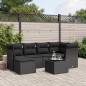 vidaXL 7-tlg. Garten-Sofagarnitur mit Kissen Schwarz Poly Rattan vidaXL 7-tlg. Garten-Sofagarnitur mit Kissen Schwarz Poly Rattan
