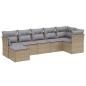 vidaXL 7-tlg. Garten-Sofagarnitur mit Kissen Beige Poly Rattan vidaXL 7-tlg. Garten-Sofagarnitur mit Kissen Beige Poly Rattan