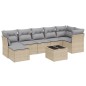 vidaXL 8-tlg. Garten-Sofagarnitur mit Kissen Beige Poly Rattan vidaXL 8-tlg. Garten-Sofagarnitur mit Kissen Beige Poly Rattan