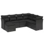 vidaXL 7-tlg. Garten-Sofagarnitur mit Kissen Schwarz Poly Rattan vidaXL 7-tlg. Garten-Sofagarnitur mit Kissen Schwarz Poly Rattan