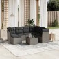 vidaXL 8-tlg. Garten-Sofagarnitur mit Kissen Grau Poly Rattan vidaXL 8-tlg. Garten-Sofagarnitur mit Kissen Grau Poly Rattan
