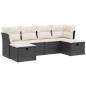 vidaXL 6-tlg. Garten-Sofagarnitur mit Kissen Schwarz Poly Rattan vidaXL 6-tlg. Garten-Sofagarnitur mit Kissen Schwarz Poly Rattan