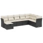 vidaXL 8-tlg. Garten-Sofagarnitur mit Kissen Schwarz Poly Rattan vidaXL 8-tlg. Garten-Sofagarnitur mit Kissen Schwarz Poly Rattan
