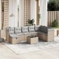 vidaXL 9-tlg. Garten-Sofagarnitur mit Kissen Beige Poly Rattan vidaXL 9-tlg. Garten-Sofagarnitur mit Kissen Beige Poly Rattan