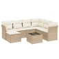 vidaXL 8-tlg. Garten-Sofagarnitur mit Kissen Beige Poly Rattan vidaXL 8-tlg. Garten-Sofagarnitur mit Kissen Beige Poly Rattan
