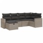 vidaXL 6-tlg. Garten-Sofagarnitur mit Kissen Grau Poly Rattan vidaXL 6-tlg. Garten-Sofagarnitur mit Kissen Grau Poly Rattan