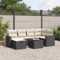 vidaXL 7-tlg. Garten-Sofagarnitur mit Kissen Schwarz Poly Rattan vidaXL 7-tlg. Garten-Sofagarnitur mit Kissen Schwarz Poly Rattan