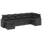 vidaXL 7-tlg. Garten-Sofagarnitur mit Kissen Schwarz Poly Rattan vidaXL 7-tlg. Garten-Sofagarnitur mit Kissen Schwarz Poly Rattan
