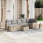 vidaXL 8-tlg. Garten-Sofagarnitur mit Kissen Beige Poly Rattan vidaXL 8-tlg. Garten-Sofagarnitur mit Kissen Beige Poly Rattan