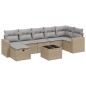 vidaXL 8-tlg. Garten-Sofagarnitur mit Kissen Beige Poly Rattan vidaXL 8-tlg. Garten-Sofagarnitur mit Kissen Beige Poly Rattan