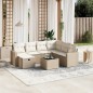 vidaXL 8-tlg. Garten-Sofagarnitur mit Kissen Beige Poly Rattan vidaXL 8-tlg. Garten-Sofagarnitur mit Kissen Beige Poly Rattan