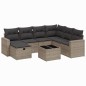 vidaXL 8-tlg. Garten-Sofagarnitur mit Kissen Grau Poly Rattan vidaXL 8-tlg. Garten-Sofagarnitur mit Kissen Grau Poly Rattan