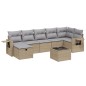 vidaXL 8-tlg. Garten-Sofagarnitur mit Kissen Beige Poly Rattan vidaXL 8-tlg. Garten-Sofagarnitur mit Kissen Beige Poly Rattan