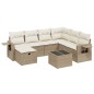 vidaXL 8-tlg. Garten-Sofagarnitur mit Kissen Beige Poly Rattan vidaXL 8-tlg. Garten-Sofagarnitur mit Kissen Beige Poly Rattan