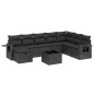 vidaXL 9-tlg. Garten-Sofagarnitur mit Kissen Schwarz Poly Rattan vidaXL 9-tlg. Garten-Sofagarnitur mit Kissen Schwarz Poly Rattan