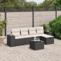 vidaXL 6-tlg. Garten-Sofagarnitur mit Kissen Schwarz Poly Rattan vidaXL 6-tlg. Garten-Sofagarnitur mit Kissen Schwarz Poly Rattan