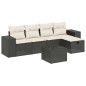 vidaXL 6-tlg. Garten-Sofagarnitur mit Kissen Schwarz Poly Rattan vidaXL 6-tlg. Garten-Sofagarnitur mit Kissen Schwarz Poly Rattan