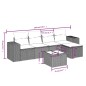 vidaXL 6-tlg. Garten-Sofagarnitur mit Kissen Schwarz Poly Rattan vidaXL 6-tlg. Garten-Sofagarnitur mit Kissen Schwarz Poly Rattan