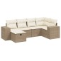 vidaXL 6-tlg. Garten-Sofagarnitur mit Kissen Beige Poly Rattan vidaXL 6-tlg. Garten-Sofagarnitur mit Kissen Beige Poly Rattan