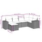 vidaXL 6-tlg. Garten-Sofagarnitur mit Kissen Grau Poly Rattan vidaXL 6-tlg. Garten-Sofagarnitur mit Kissen Grau Poly Rattan