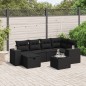 vidaXL 7-tlg. Garten-Sofagarnitur mit Kissen Schwarz Poly Rattan vidaXL 7-tlg. Garten-Sofagarnitur mit Kissen Schwarz Poly Rattan