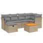 vidaXL 7-tlg. Garten-Sofagarnitur mit Kissen Beige Poly Rattan vidaXL 7-tlg. Garten-Sofagarnitur mit Kissen Beige Poly Rattan