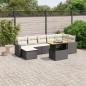 vidaXL 8-tlg. Garten-Sofagarnitur mit Kissen Schwarz Poly Rattan vidaXL 8-tlg. Garten-Sofagarnitur mit Kissen Schwarz Poly Rattan