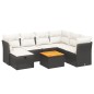 vidaXL 8-tlg. Garten-Sofagarnitur mit Kissen Schwarz Poly Rattan vidaXL 8-tlg. Garten-Sofagarnitur mit Kissen Schwarz Poly Rattan