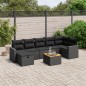 vidaXL 8-tlg. Garten-Sofagarnitur mit Kissen Schwarz Poly Rattan vidaXL 8-tlg. Garten-Sofagarnitur mit Kissen Schwarz Poly Rattan