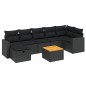 vidaXL 8-tlg. Garten-Sofagarnitur mit Kissen Schwarz Poly Rattan vidaXL 8-tlg. Garten-Sofagarnitur mit Kissen Schwarz Poly Rattan