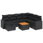 vidaXL 8-tlg. Garten-Sofagarnitur mit Kissen Schwarz Poly Rattan vidaXL 8-tlg. Garten-Sofagarnitur mit Kissen Schwarz Poly Rattan