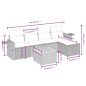 vidaXL 6-tlg. Garten-Sofagarnitur mit Kissen Grau Poly Rattan vidaXL 6-tlg. Garten-Sofagarnitur mit Kissen Grau Poly Rattan