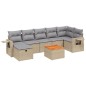 vidaXL 8-tlg. Garten-Sofagarnitur mit Kissen Beige Poly Rattan vidaXL 8-tlg. Garten-Sofagarnitur mit Kissen Beige Poly Rattan