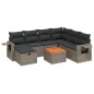 vidaXL 8-tlg. Garten-Sofagarnitur mit Kissen Grau Poly Rattan vidaXL 8-tlg. Garten-Sofagarnitur mit Kissen Grau Poly Rattan
