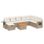 vidaXL 9-tlg. Garten-Sofagarnitur mit Kissen Beige Poly Rattan vidaXL 9-tlg. Garten-Sofagarnitur mit Kissen Beige Poly Rattan