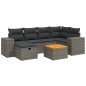 vidaXL 7-tlg. Garten-Sofagarnitur mit Kissen Grau Poly Rattan vidaXL 7-tlg. Garten-Sofagarnitur mit Kissen Grau Poly Rattan