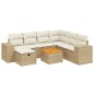 vidaXL 8-tlg. Garten-Sofagarnitur mit Kissen Beige Poly Rattan vidaXL 8-tlg. Garten-Sofagarnitur mit Kissen Beige Poly Rattan