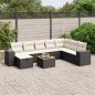 vidaXL 9-tlg. Garten-Sofagarnitur mit Kissen Schwarz Poly Rattan vidaXL 9-tlg. Garten-Sofagarnitur mit Kissen Schwarz Poly Rattan