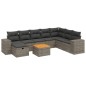 vidaXL 9-tlg. Garten-Sofagarnitur mit Kissen Grau Poly Rattan vidaXL 9-tlg. Garten-Sofagarnitur mit Kissen Grau Poly Rattan